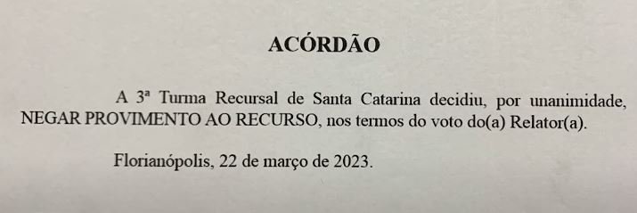 Trecho do processo que nega o pedido dos vídeos da Operação Prato.