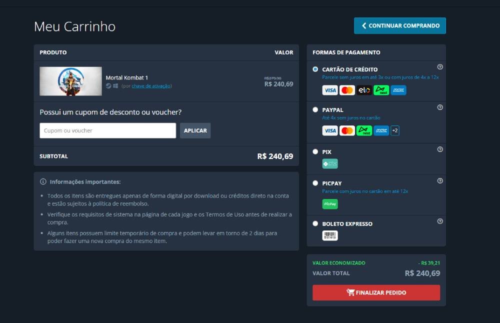 Comprar Mortal Kombat 1 Steam