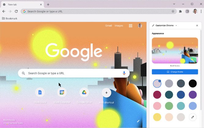 Os usuários do Google Chrome não ficam mais presos à paleta de cores do tema pré-definido.