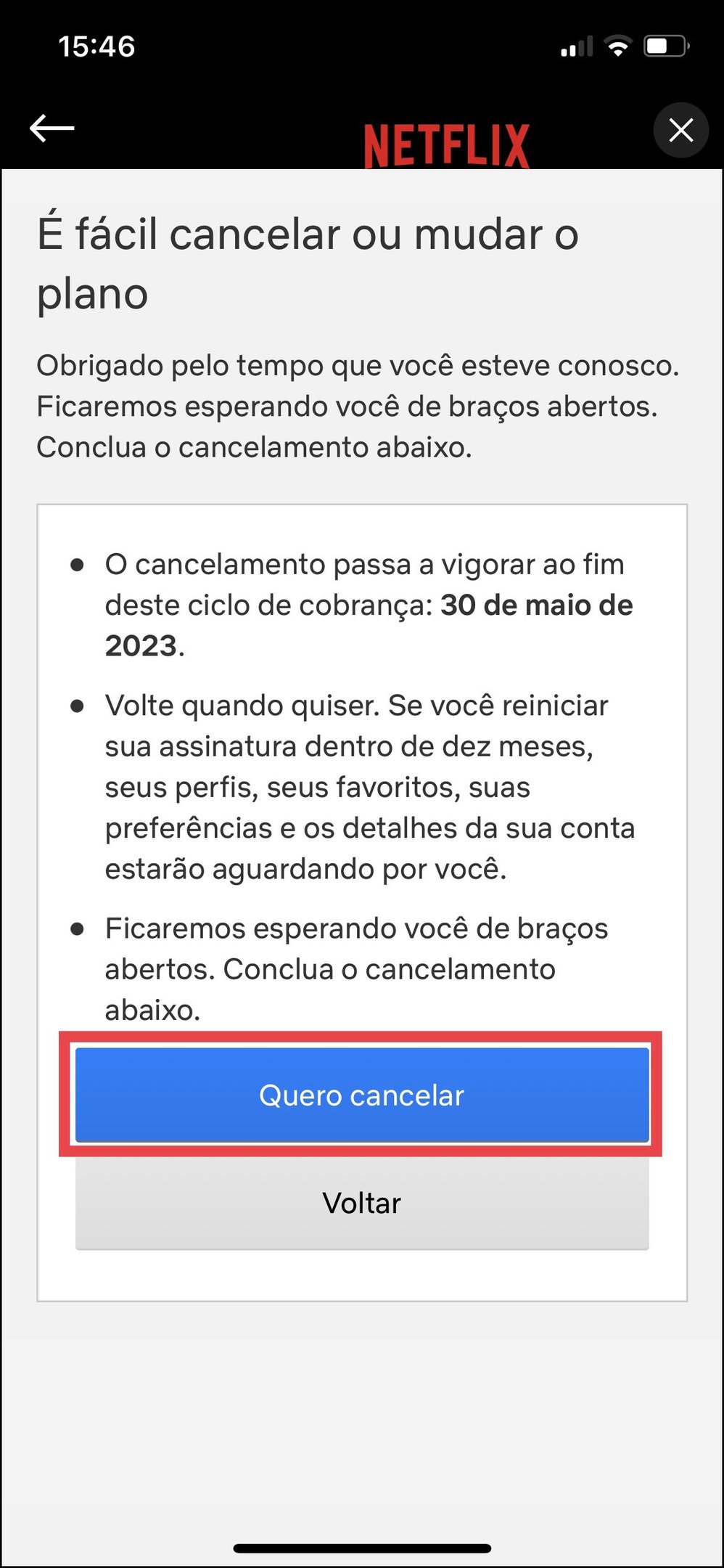 Como cancelar a assinatura da Netflix a partir do celular