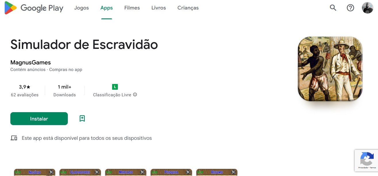 Google anuncia que baniu empresa desenvolvedora do jogo 'Simulador de  Escravidão' - Metro 1