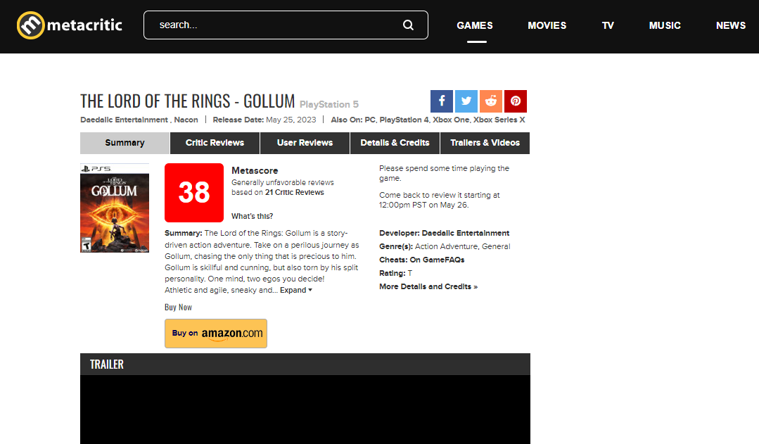 The Lord of the Rings Gollum: veja notas, preço e requisitos de PC