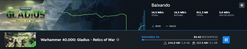 É preciso esperar o download e a instalação para começar a jogar o game