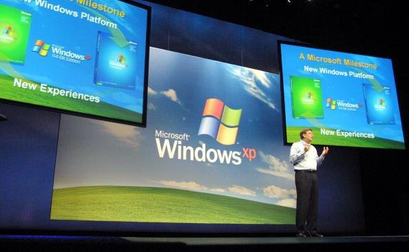 O Windows XP foi lançado em outubro de 2001.