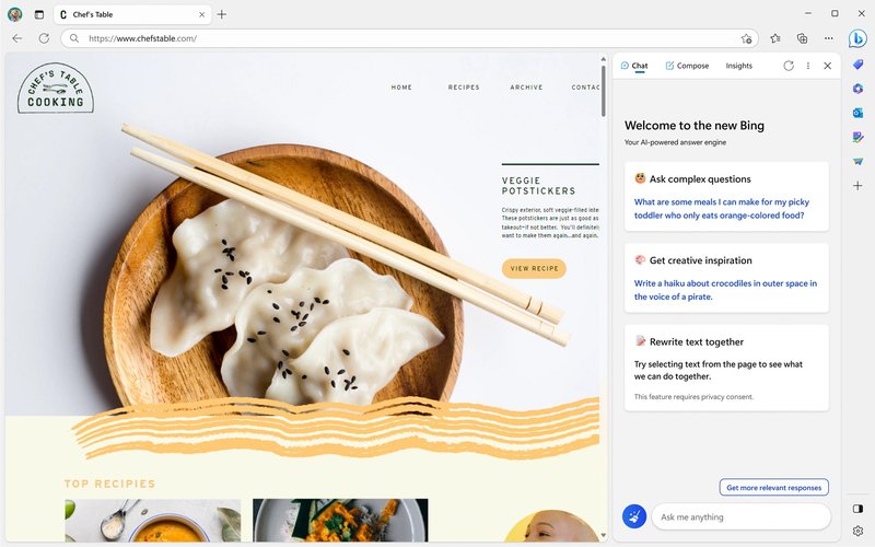 Em breve, o Bing Chat poderá ser usado no Chrome e outros navegadores populares.