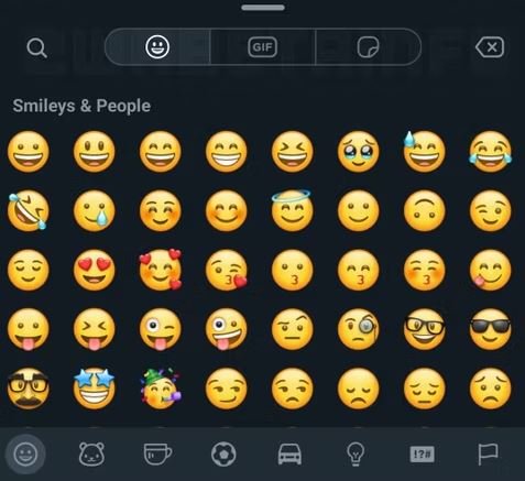 Nova versão do teclado de emojis do WhatsApp.