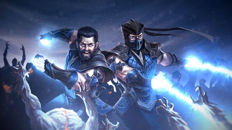 Kuai Liang (esquerda) e Bi-Han (direita), os irmãos conhecidos como Sub-Zero
