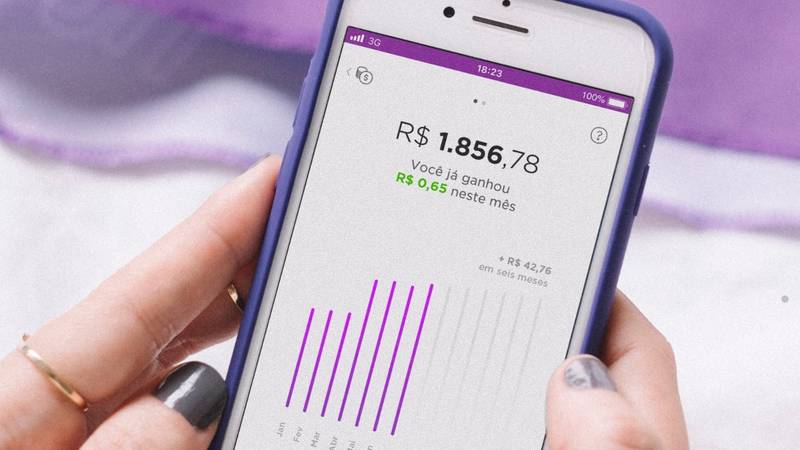 Por meio da NuConta, é possível visualizar todos os rendimentos mensais. (Nubank/Reprodução)