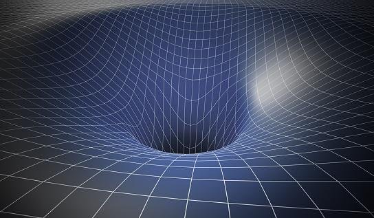 A curvatura do espaço-tempo gera bolsões onde partículas podem interagir em determinadas condições específicas.