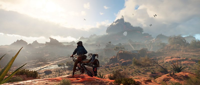 É possível viajar pelo espaço em Star Wars: Outlaws.