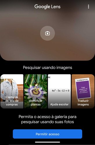 É possível usar a câmera do celular ou usar uma imagem na biblioteca do aparelho