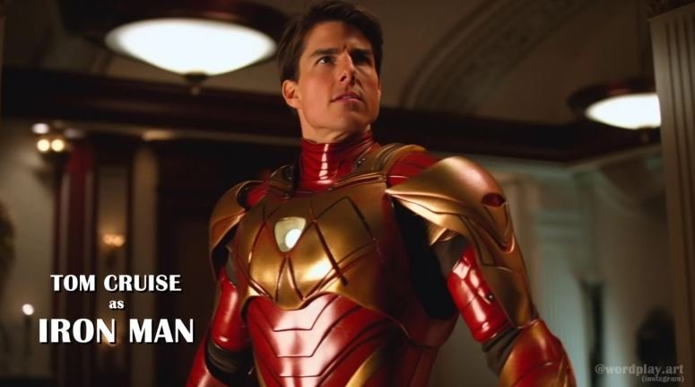 Tom Cruise como Homem de Ferro.