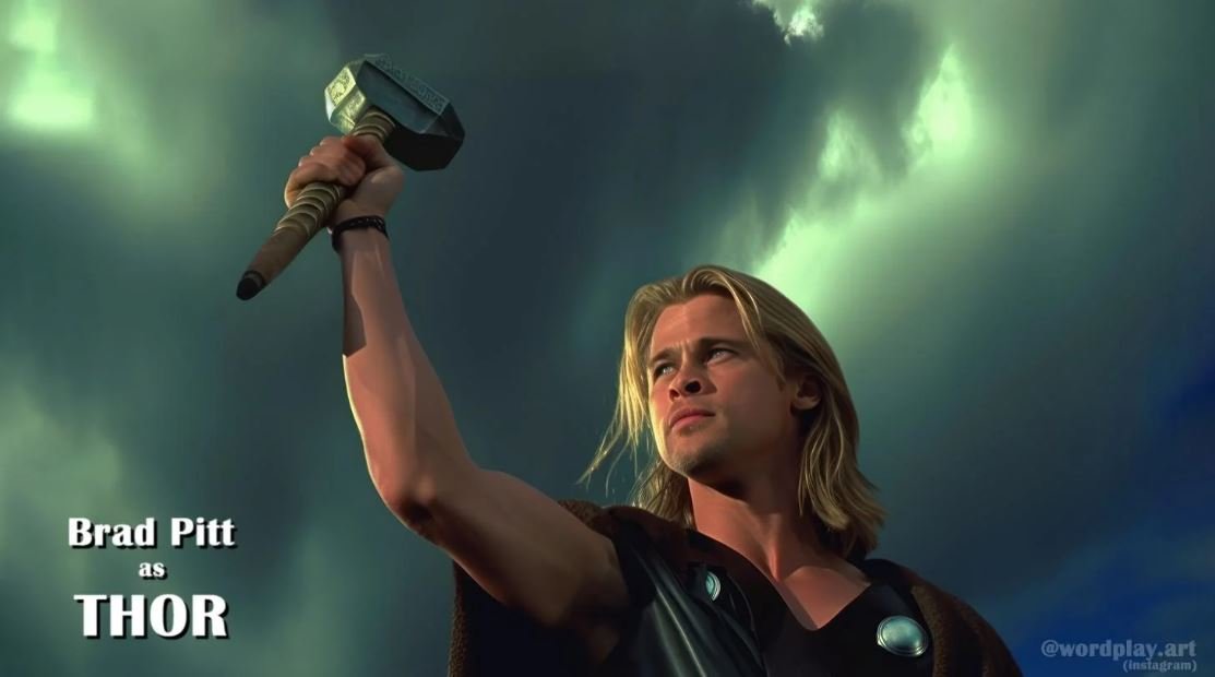 Brad Pitt como Thor.