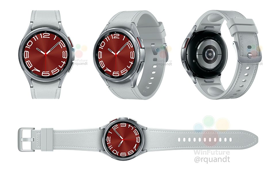 Renders vazados do Galaxy Watch 6 no modelo Classic.
