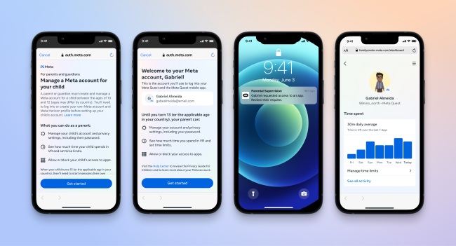 As contas das crianças no Meta Quest serão gerenciadas pelos pais.