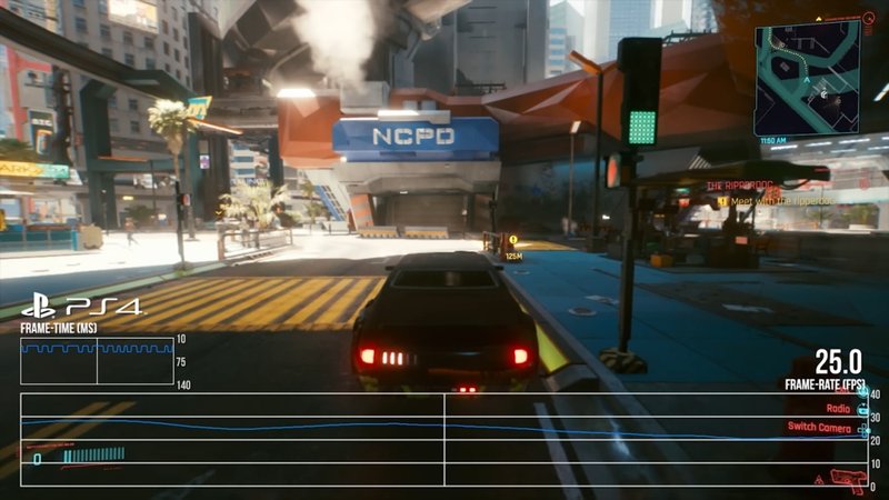 Alguns games de console são marcados por instabilidade, como Cyberpunk 2077 nos primeiros meses de lançamento. Tanto o gráfico de quadros quanto o de tempo demonstram inconsistências na gameplay.