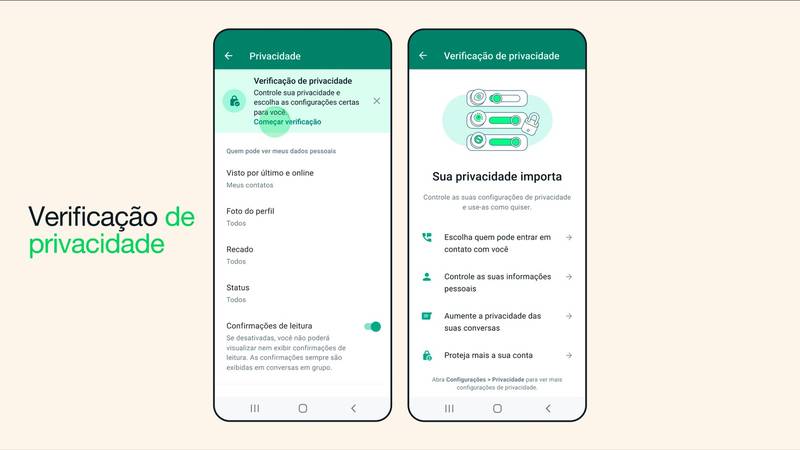 WhatsApp checkup privacidade