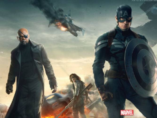 Nick descobre o lado maligno da S.H.I.E.L.D. em Capitão América: O Soldado Invernal (2014).