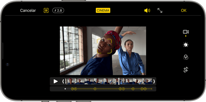 Edição do Modo Cinematográfico é exclusivo para registros com iPhone.