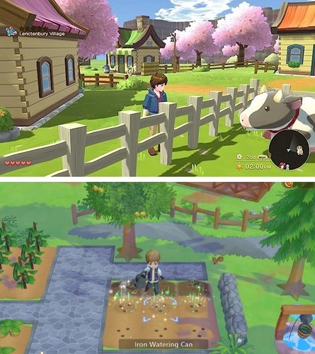 Os mais recentes Harvest Moon (acima) e Story of Seasons (abaixo).