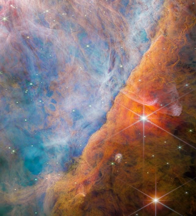 Barra de Órion, na Nebulosa de Órion.