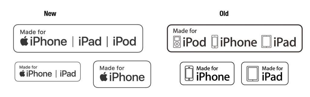 Os produtos originais da Apple são identificados com o selo MFi.