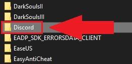 Procure pela pasta com o mesmo nome do app Discord