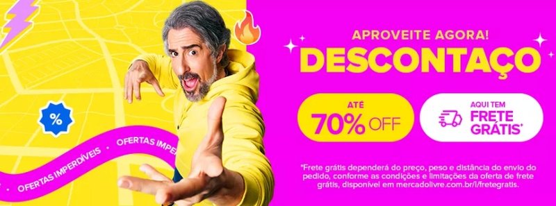 O "Descontaço" do Mercado Livre vai até o dia 16 de julho.