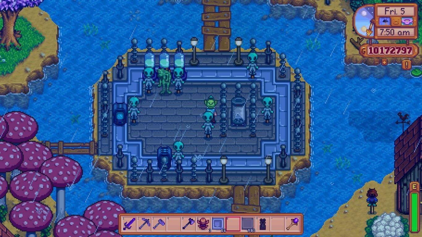 Aliens em Stardew Valley. 