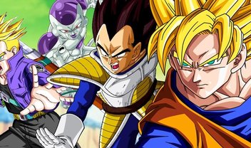 Imagem dos desenhos animados HD de Dragon Ball Z, Super Saiyan