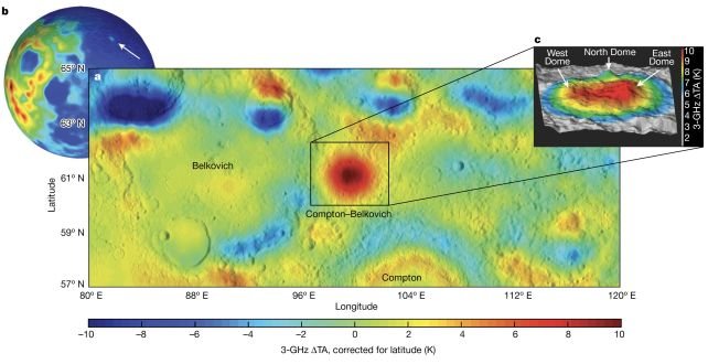 O estudo detectou uma matriz de granito na região da Lua (imagem), contudo, ela era muito maior do que o esperado; a análise registrou cerca de 50 quilômetros de diâmetro.