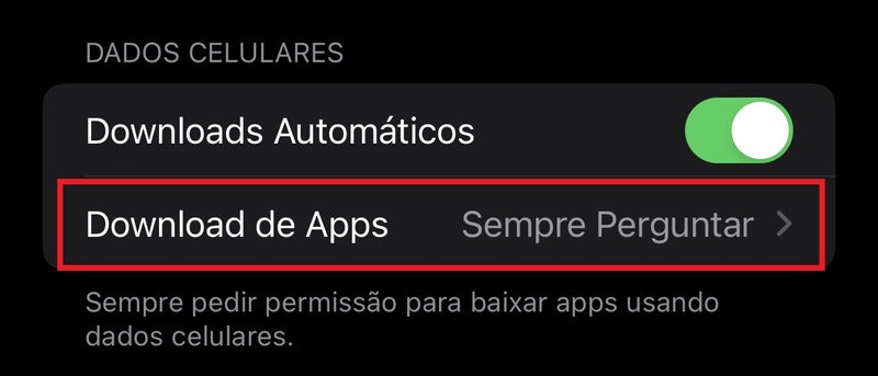 Aperte em "Download de Apps" para ter acesso a outras opções