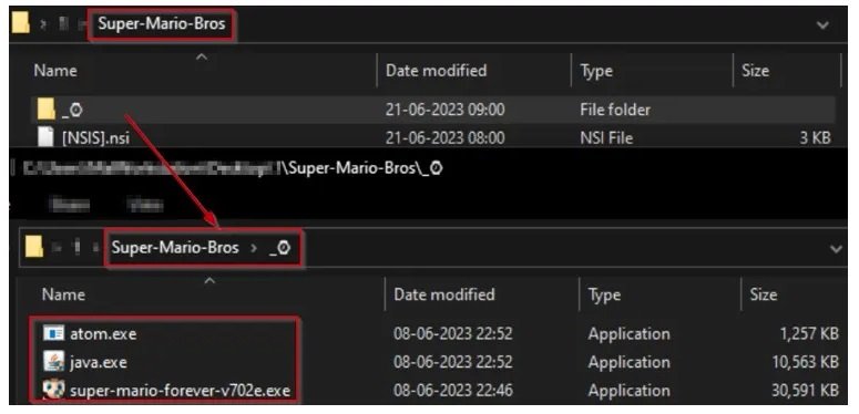 Malware no jogo gratuito Super Mario 3: Mario Forever