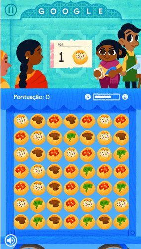 São sete sabores de Pani Puri disponíveis no jogo: hing (asafetida), hortelã, tamarindo, batata e cebola, sev (macarrão de grão-de-bico frito), alho e brotos