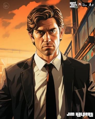 Jim Halpert em sua versão GTA parece um pouco amedrontador, não é?