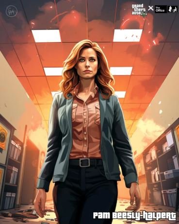 Pam Beesly seria uma comparsa de Jim Halpert em GTA ou o amor não sobreviveria ao mundo do crime?