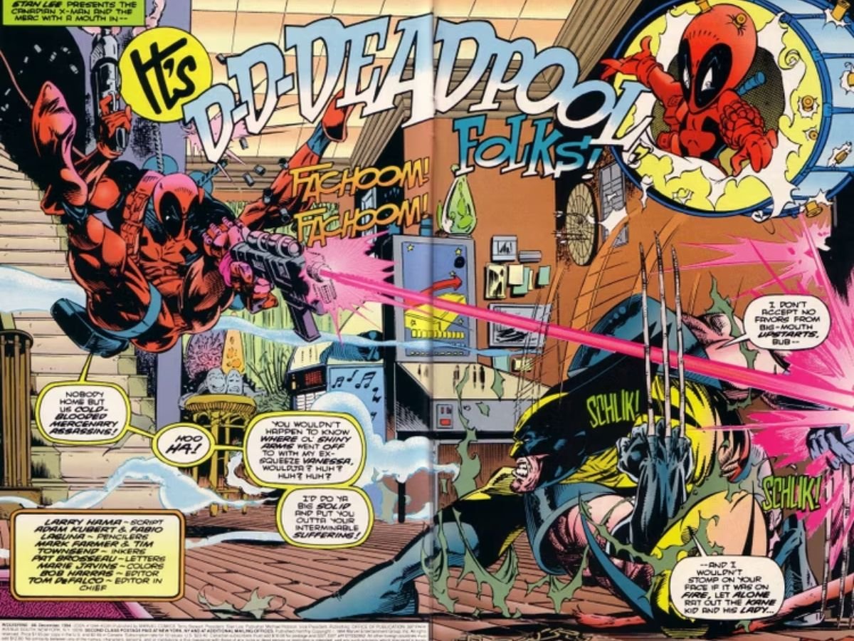Deadpool e Wolverine se conheceram em 1994, na edição Wolverine #88.