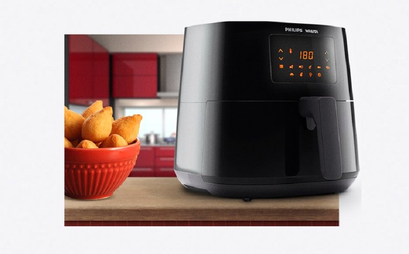 Linha de Airfryer Philips Walita permite conexão em smartphones para comandos essenciais. (Philips Walita/Reprodução)