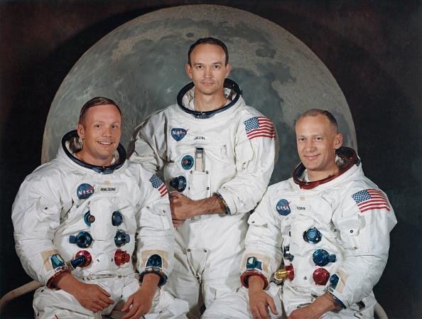 Os astronautas da da Apollo 11: Neil Armstrong, Michael Collins e Buzz Aldrin.