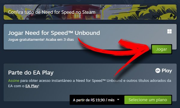 A versão para PC de Need for Speed Unbound está disponível de graça temporariamente na Steam