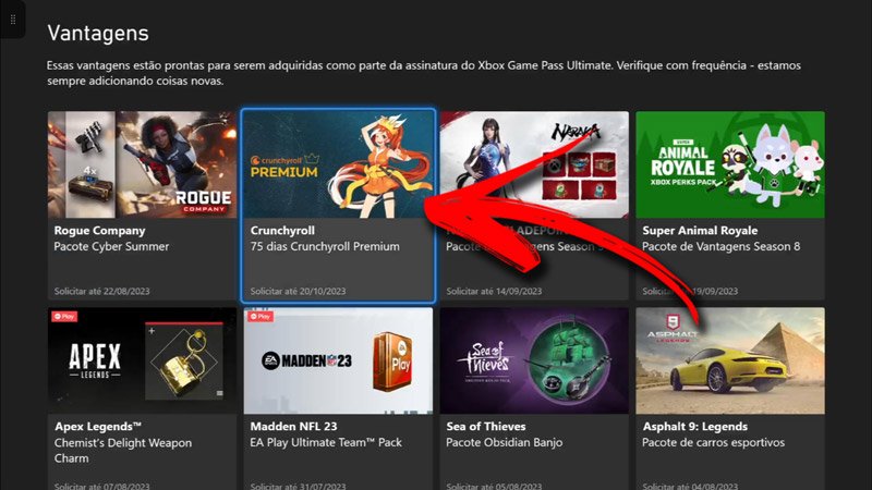 Xbox: Crunchyroll Premium para membros do Game Pass Ultimate