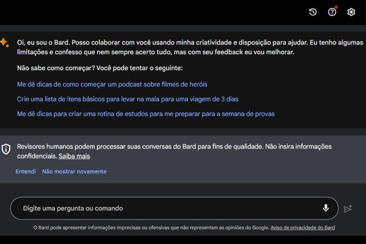 As conversas no Bard são analisadas por revisores humanos mesmo quando excluídas.