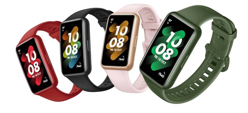 A Huawei Band tem apenas quatro opções de cores: vermelho, preto, rosa e verde.