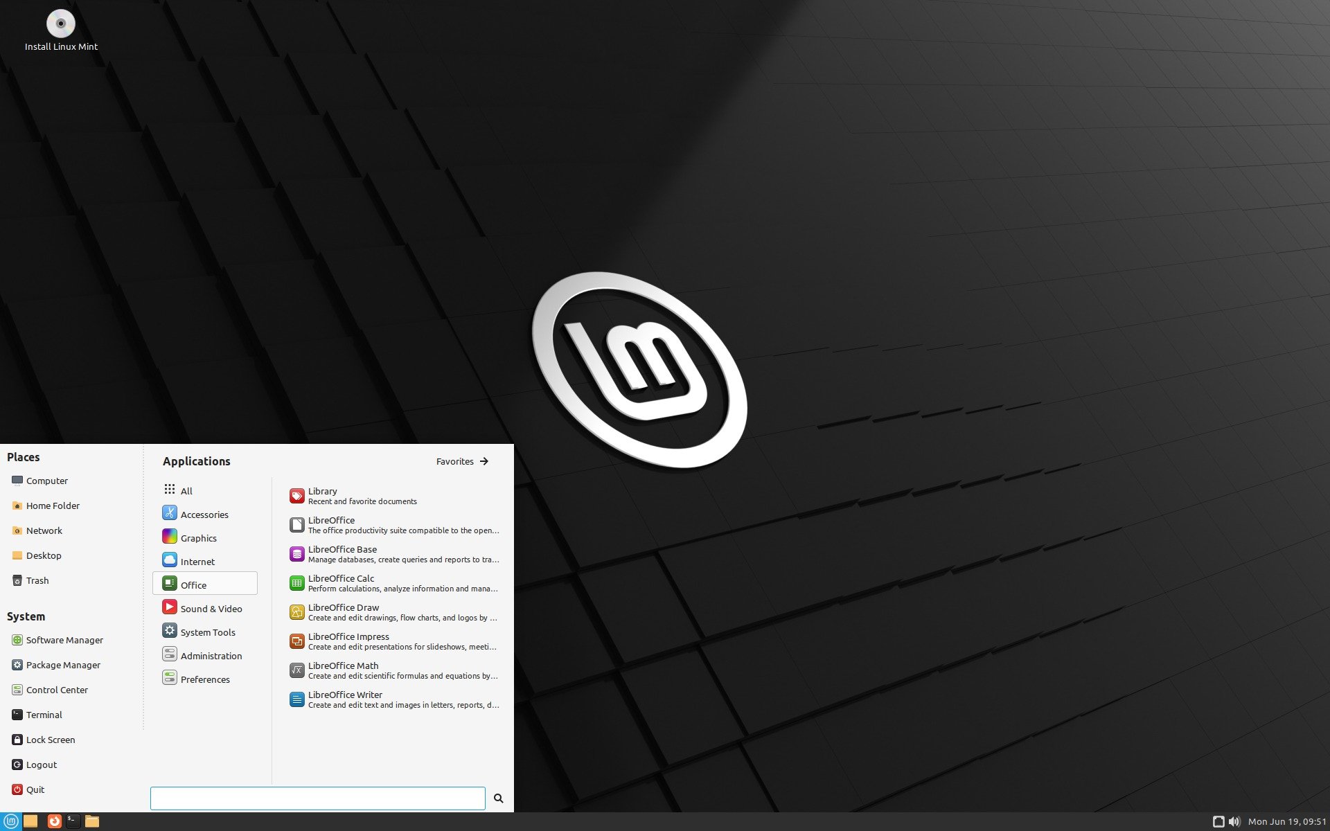 O Linux Mint MATE oferece uma experiência de desktop clássica e familiar.