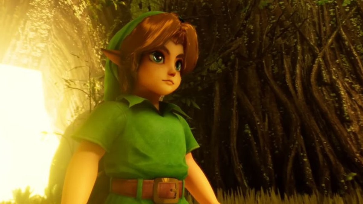 The Legend of Zelda Ocarina Of Time - Inside Deku Tree - Unreal Engine 4 vs  Nintendo 64