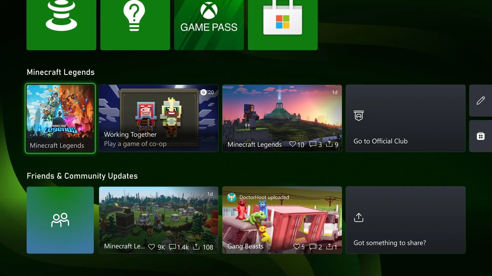 Na nova Xbox Home é possível personalizar praticamente toda a interface