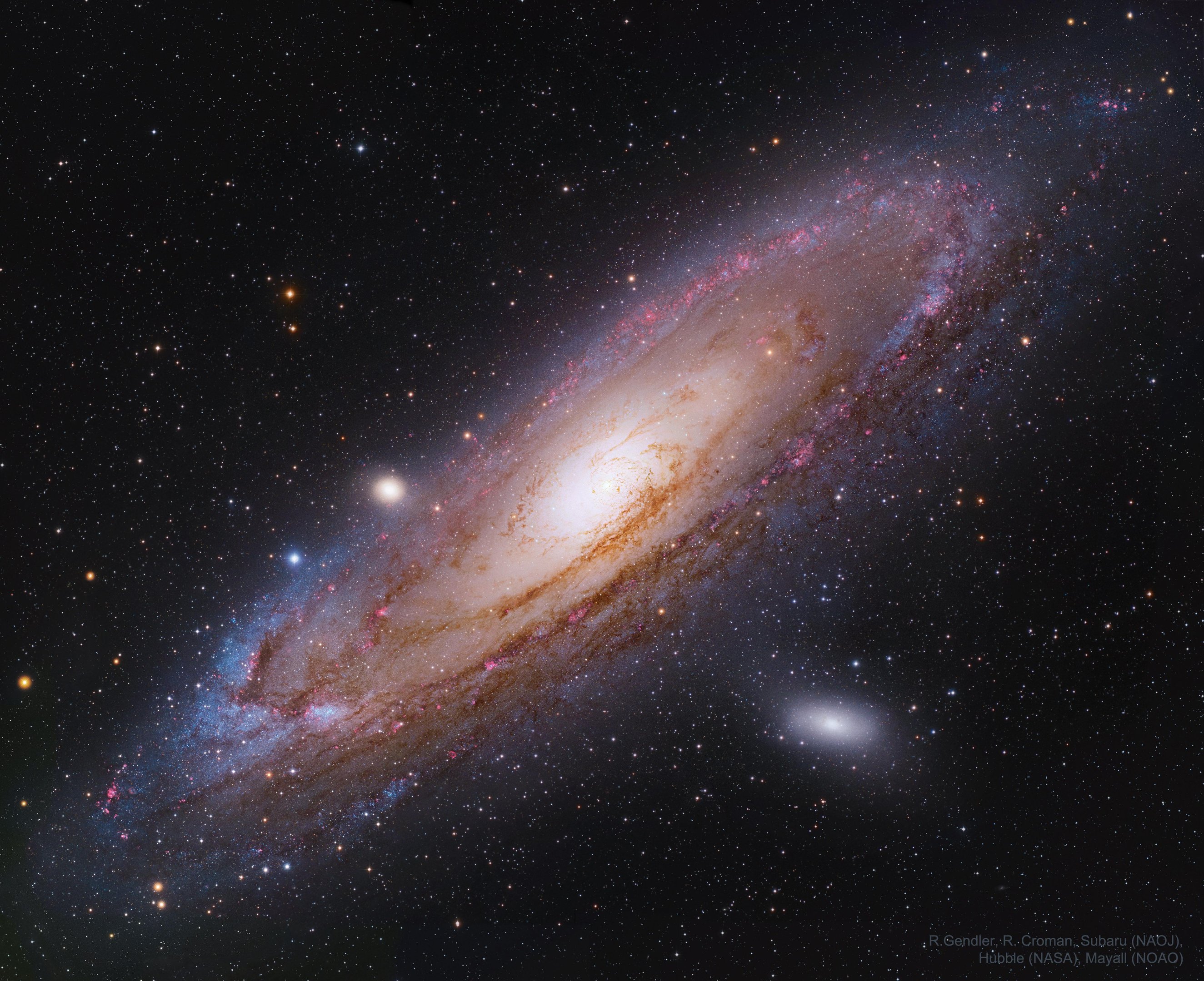 A galáxia de Andrômeda.