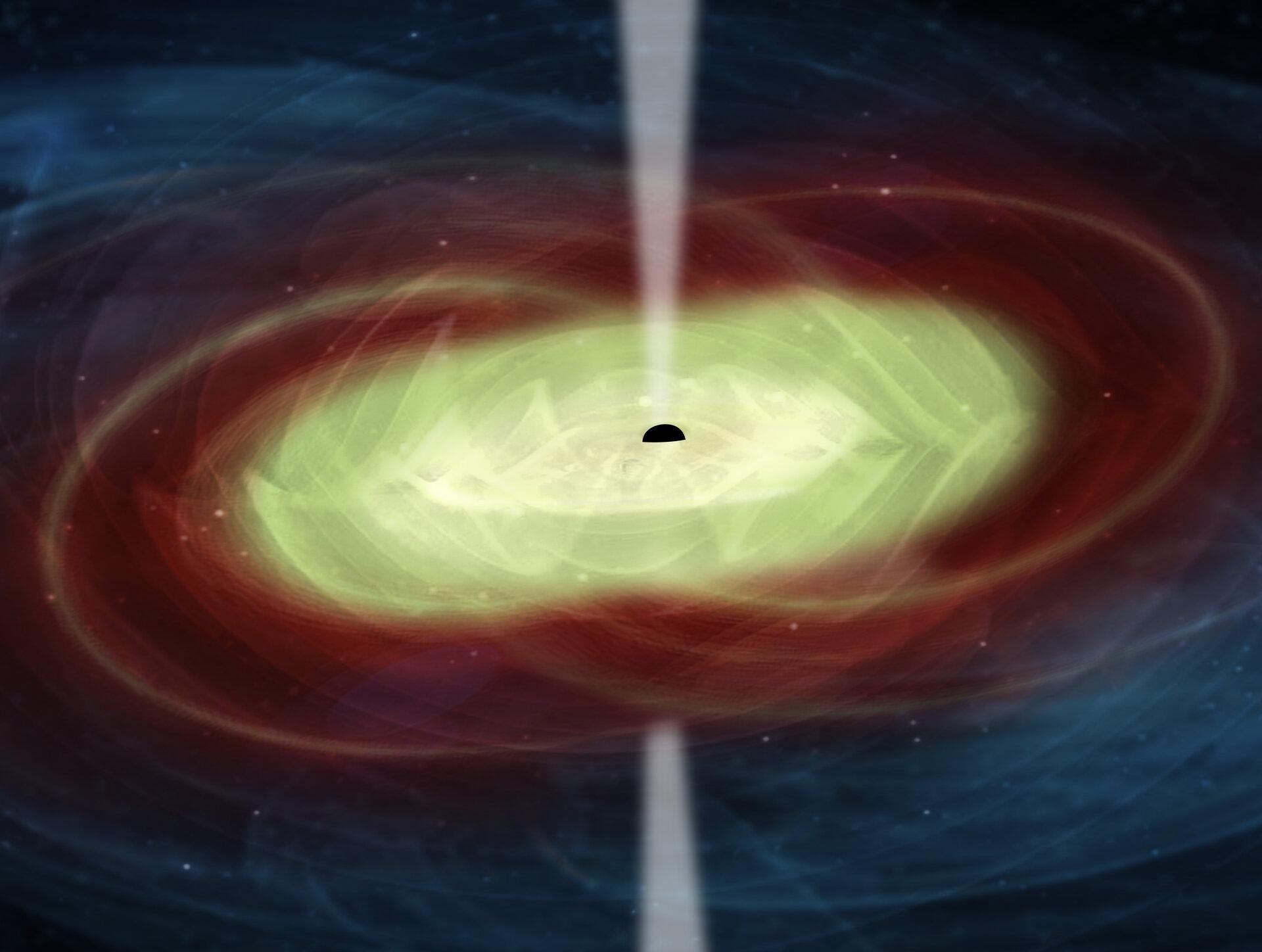 O buraco negro supermassivo será a última estrutura a desaparecer.