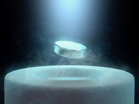 No efeito Meissner, o supercondutor deve levitar sobre o campo magnético.