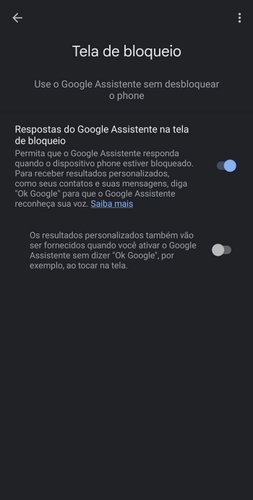 Você pode usar o assistente mesmo com a tela bloqueada